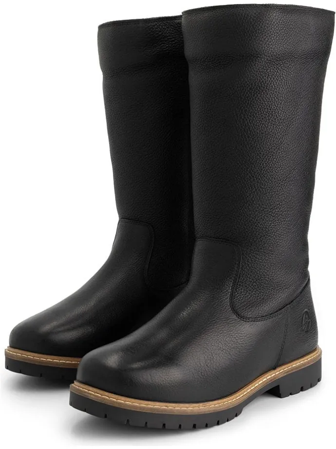 Leder-Stiefel "Forde" in Schwarz