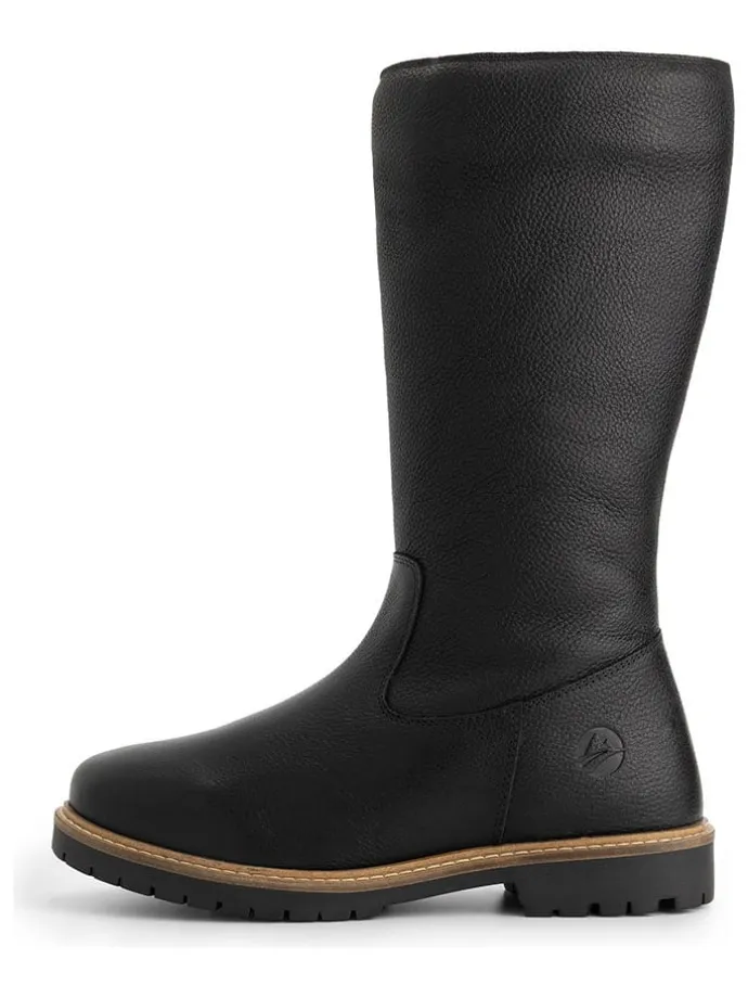 Leder-Stiefel "Forde" in Schwarz