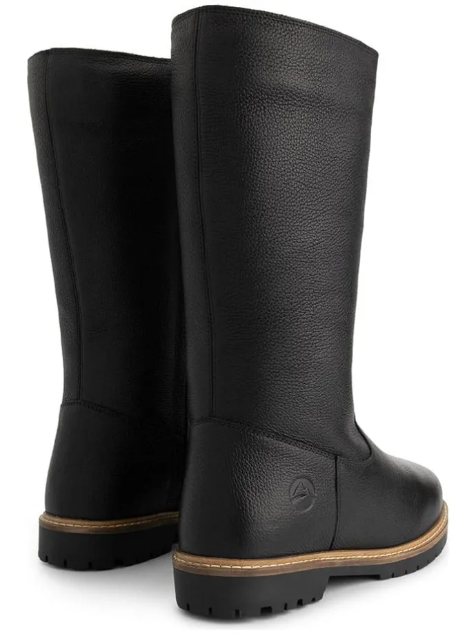 Leder-Stiefel "Forde" in Schwarz