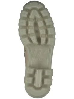 Leder-Stiefel in Beige