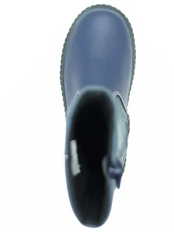 Leder-Stiefel in Blau