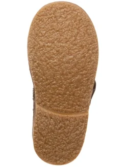 Leder-Stiefel in Dunkelbraun