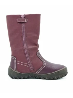 Leder-Stiefel in Dunkelrot