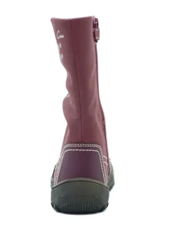 Leder-Stiefel in Dunkelrot