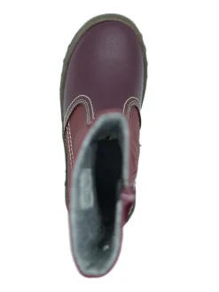 Leder-Stiefel in Dunkelrot