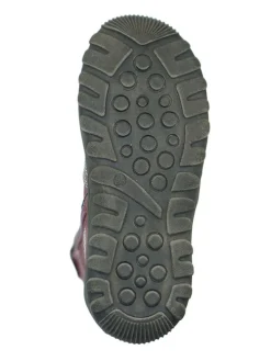 Leder-Stiefel in Dunkelrot