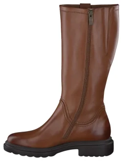 Leder-Stiefel in Hellbraun