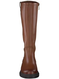 Leder-Stiefel in Hellbraun