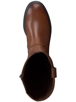 Leder-Stiefel in Hellbraun