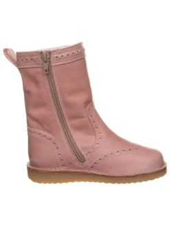 Leder-Stiefel in Rosa