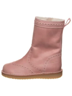 Leder-Stiefel in Rosa