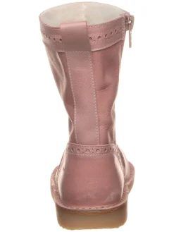 Leder-Stiefel in Rosa