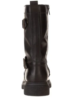 Leder-Stiefel in Schwarz