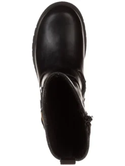 Leder-Stiefel in Schwarz