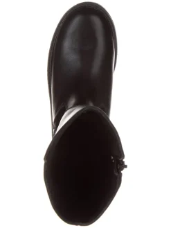 Leder-Stiefel in Schwarz