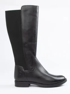 Leder-Stiefel in Schwarz
