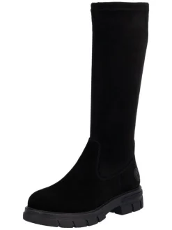 Leder-Stiefel in Schwarz