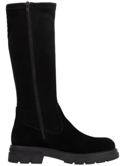 Leder-Stiefel in Schwarz