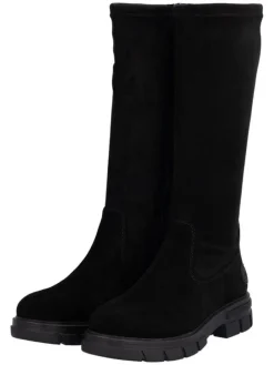 Leder-Stiefel in Schwarz