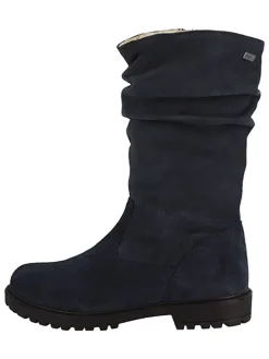 Leder-Stiefel "Inka" in Dunkelblau