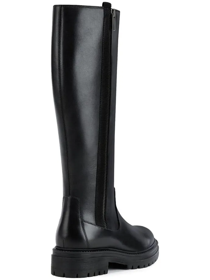 Leder-Stiefel "Iridea" in Schwarz