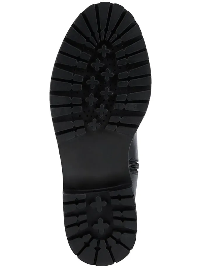 Leder-Stiefel "Iridea" in Schwarz