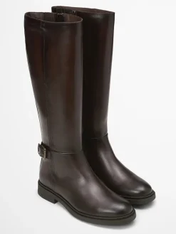 Leder-Stiefel "Paula" in Braun