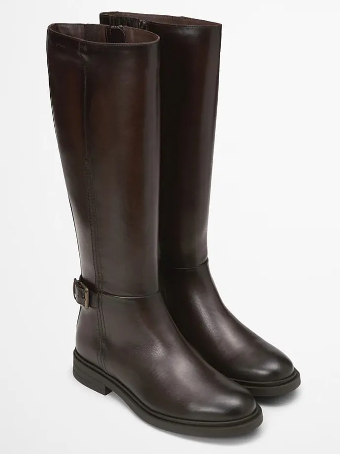 Leder-Stiefel "Paula" in Braun