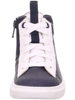 Leder-Stiefeletten "Cosmo" in Dunkelblau