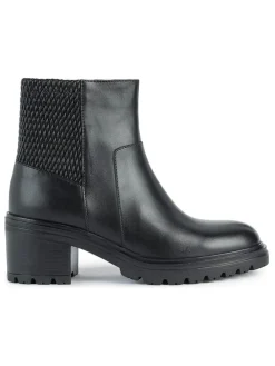 Leder-Stiefeletten "Damiana" in Schwarz