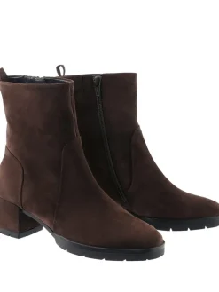 Leder-Stiefeletten "Diana" in Braun