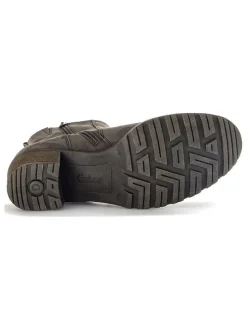 Leder-Stiefeletten in Anthrazit