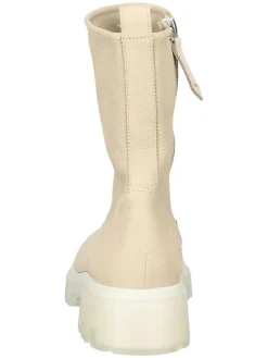 Leder-Stiefeletten in Beige