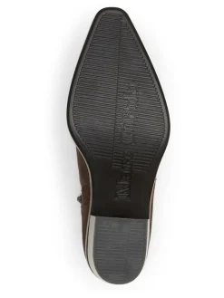 Leder-Stiefeletten in Braun