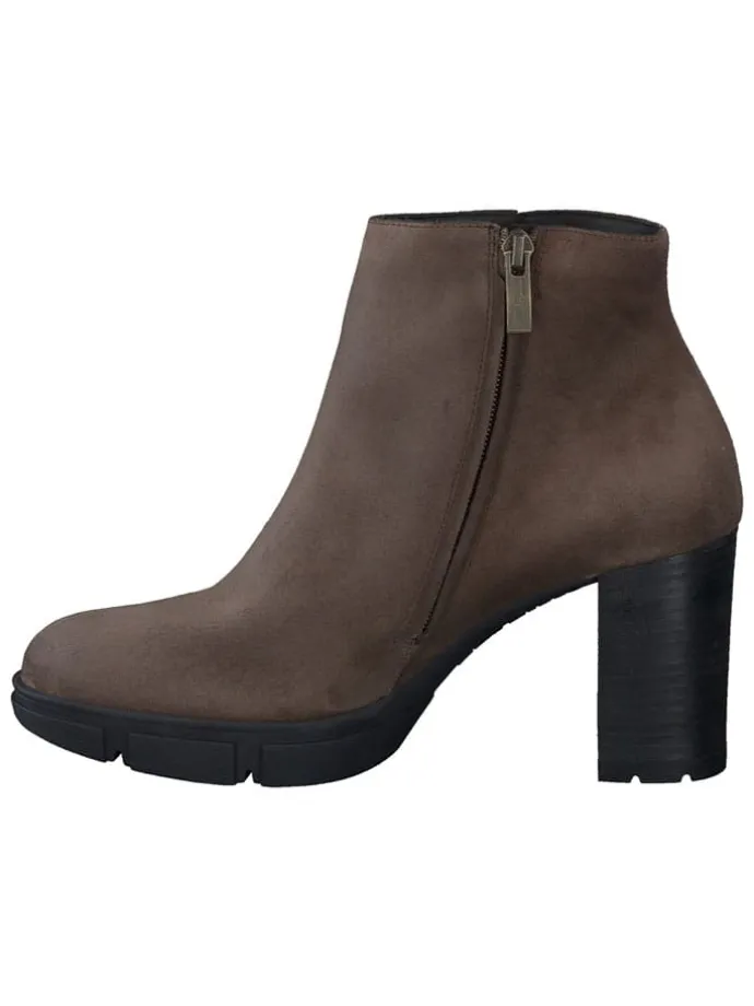 Leder-Stiefeletten in Braun