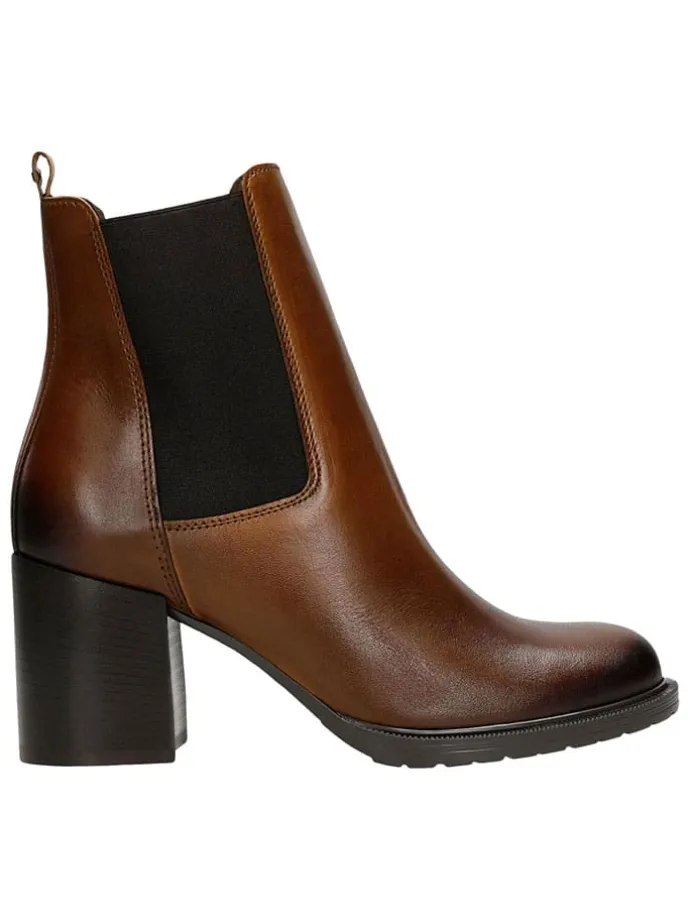 Leder-Stiefeletten in Braun