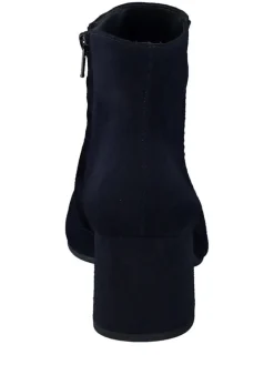 Leder-Stiefeletten in Dunkelblau