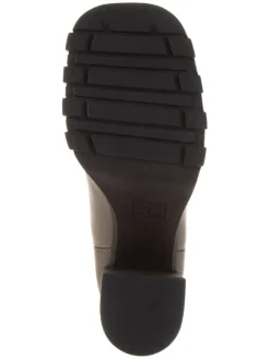 Leder-Stiefeletten in Hellbraun