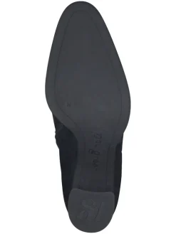 Leder-Stiefeletten in Schwarz