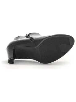 Leder-Stiefeletten in Schwarz