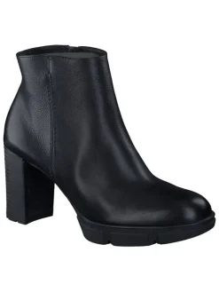 Leder-Stiefeletten in Schwarz