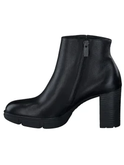 Leder-Stiefeletten in Schwarz