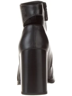 Leder-Stiefeletten in Schwarz