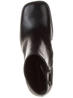 Leder-Stiefeletten in Schwarz