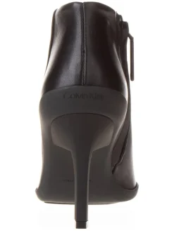 Leder-Stiefeletten in Schwarz