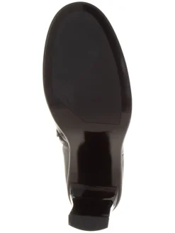 Leder-Stiefeletten in Schwarz