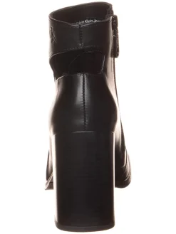 Leder-Stiefeletten in Schwarz