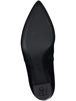 Leder-Stiefeletten in Schwarz