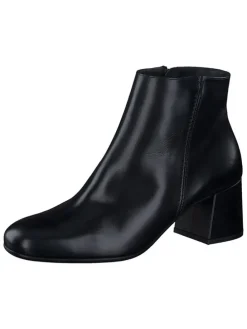 Leder-Stiefeletten in Schwarz