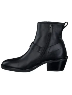 Leder-Stiefeletten in Schwarz